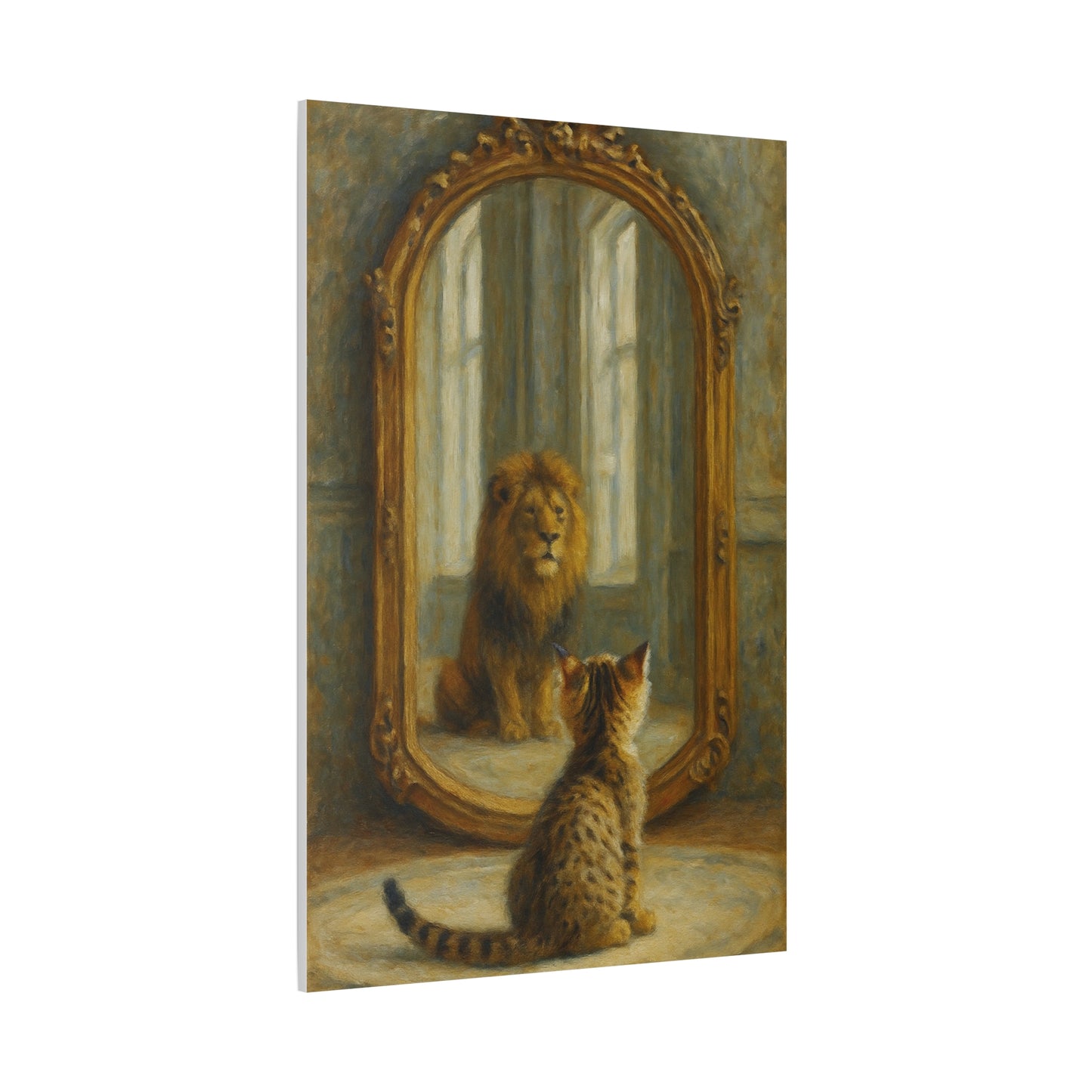 Canvas Wall Art - Cat and Lion