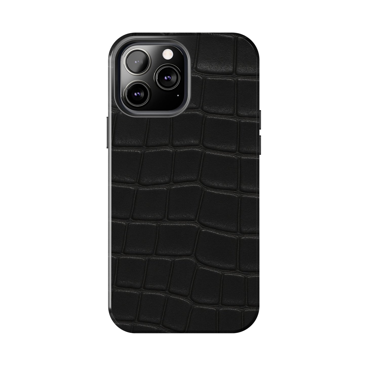 Tough Phone Case – Black Croc Texture