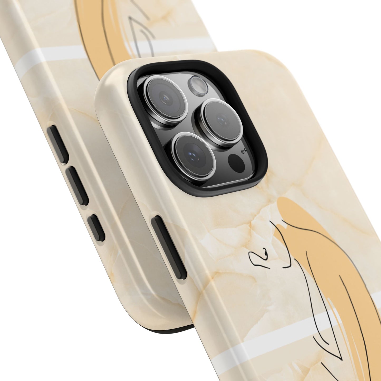 Tough Phone Case — Marble Minimalist Line Art