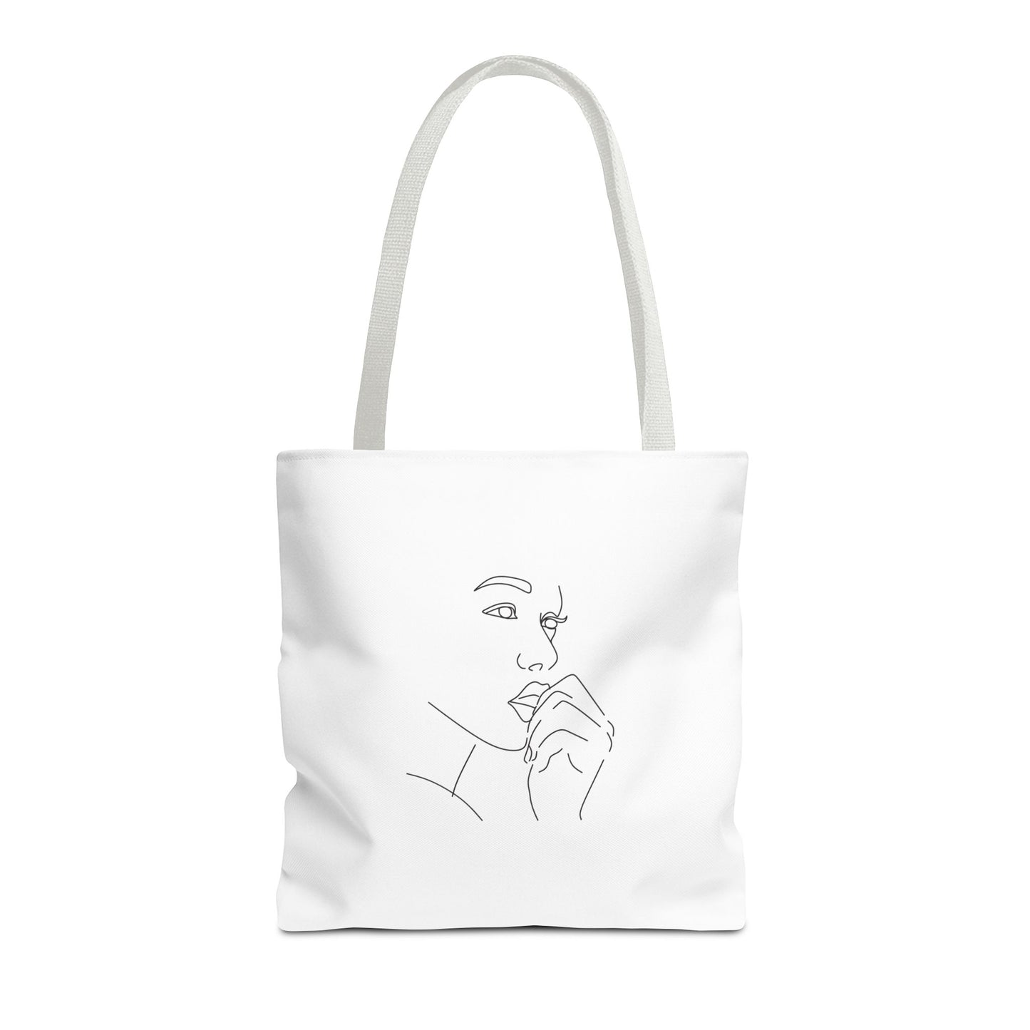 Elegant Line Art Tote Bag, Carryall