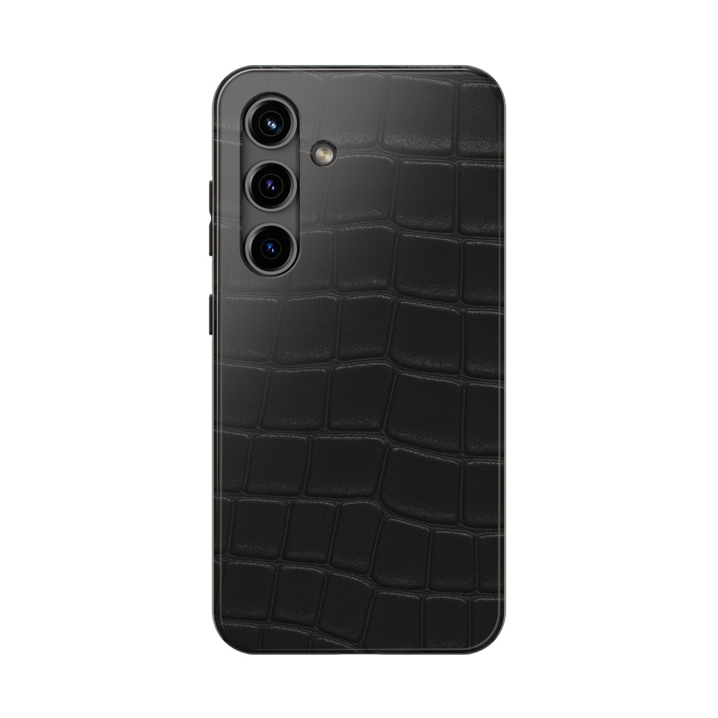 Tough Phone Case – Black Croc Texture