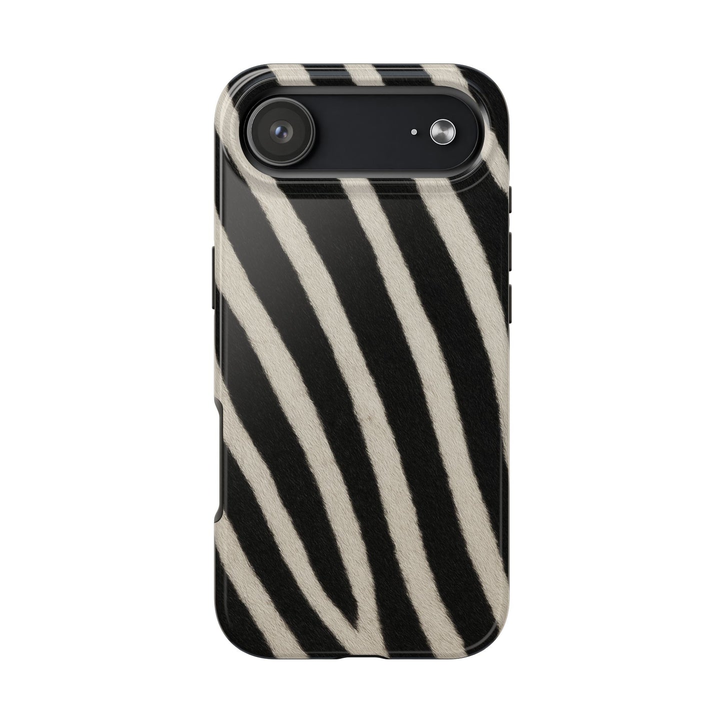 Tough Phone Case —Zebra Stripe, Black & White Animal Print