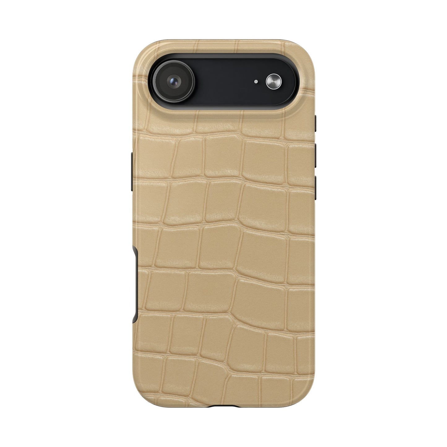 Tough Phone Case — Shockproof Alligator-Texture, Beige Croc
