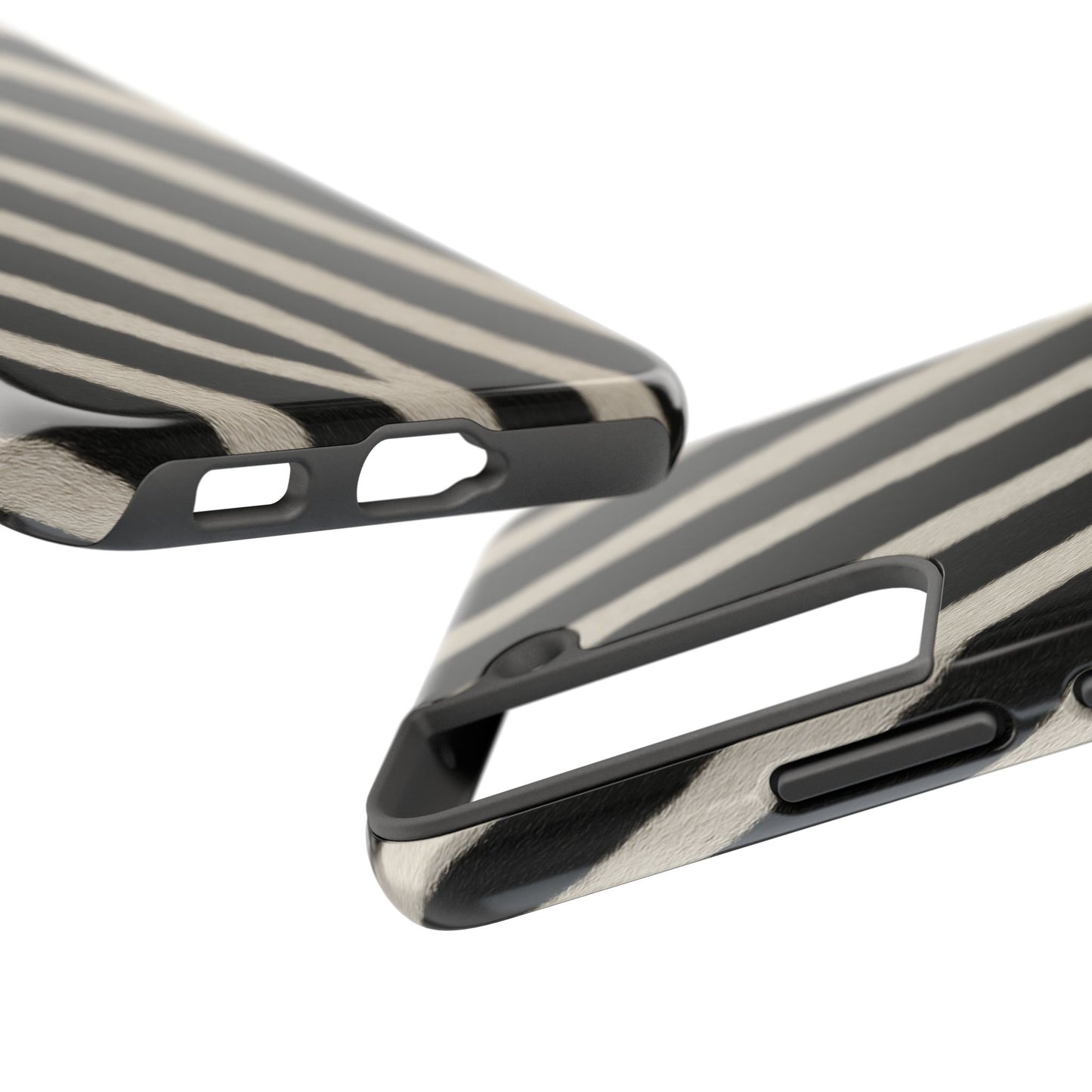 Tough Phone Case —Zebra Stripe, Black & White Animal Print