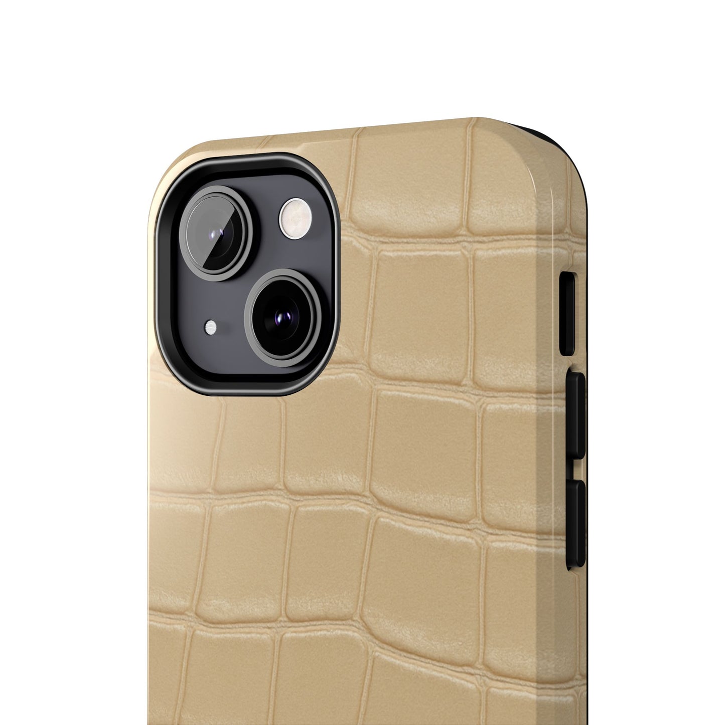 Tough Phone Case — Shockproof Alligator-Texture, Beige Croc
