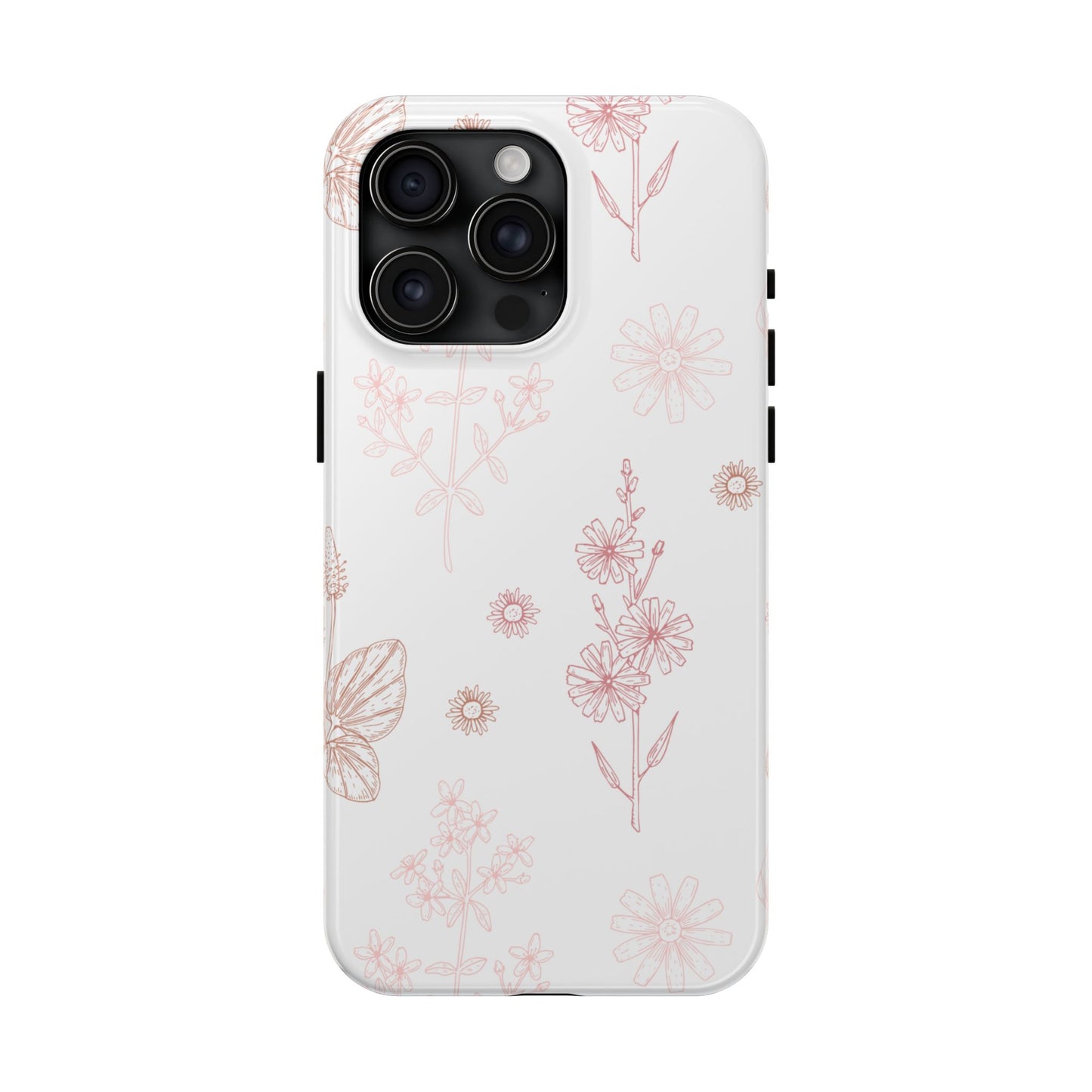 Tough Phone Case — Delicate Pink Wildflower Pattern