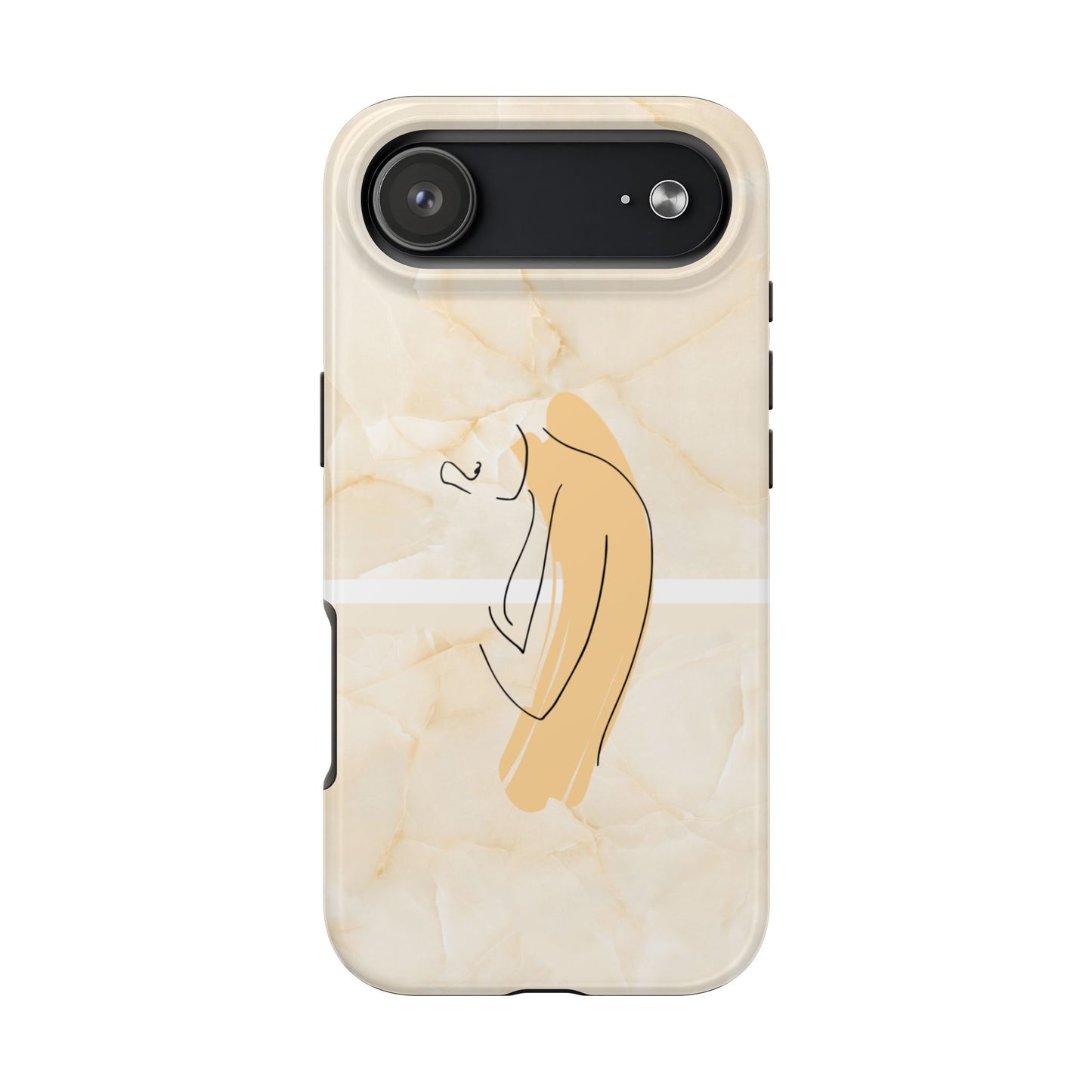 Tough Phone Case — Marble Minimalist Line Art