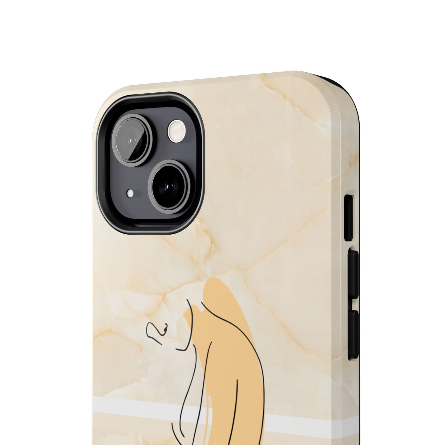 Tough Phone Case — Marble Minimalist Line Art