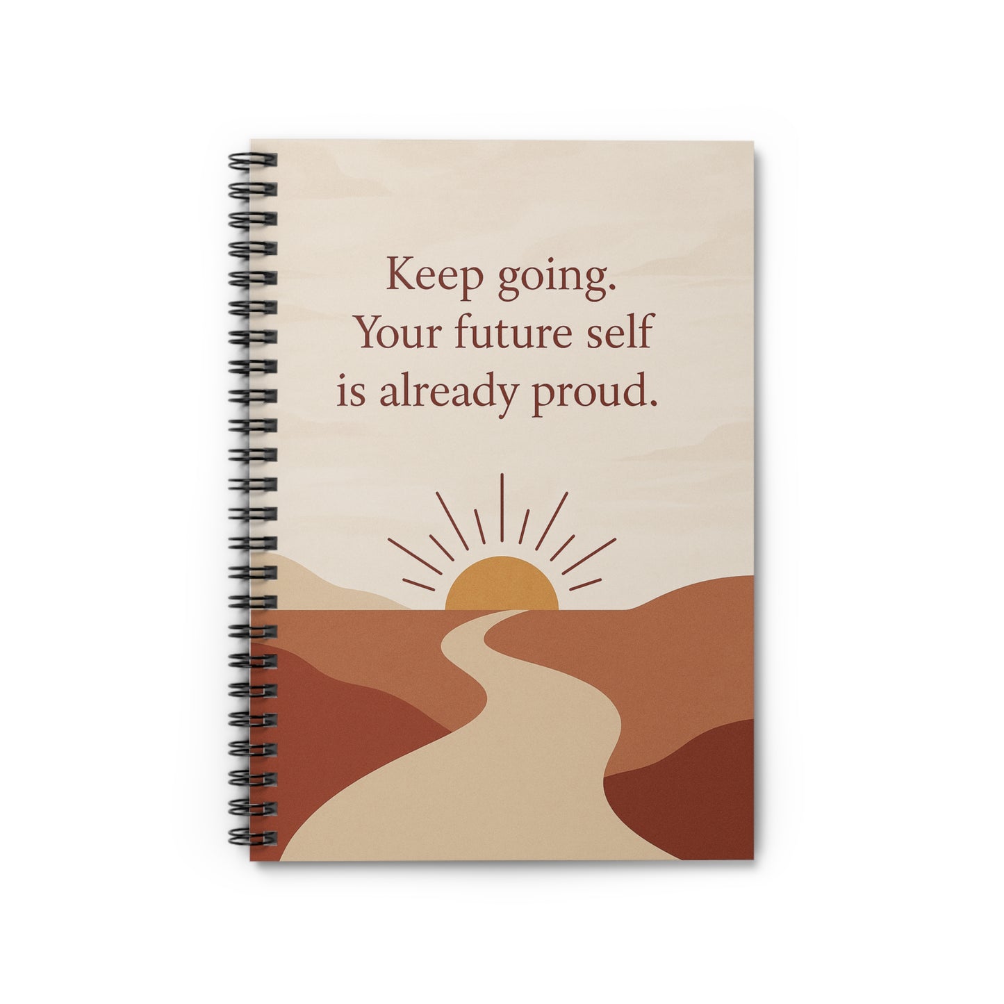 Inspirational Spiral Notebook - Keep Going, Motivational Journal for Students, Self-Help, Goal Setting, Gift for Graduates, Birthday