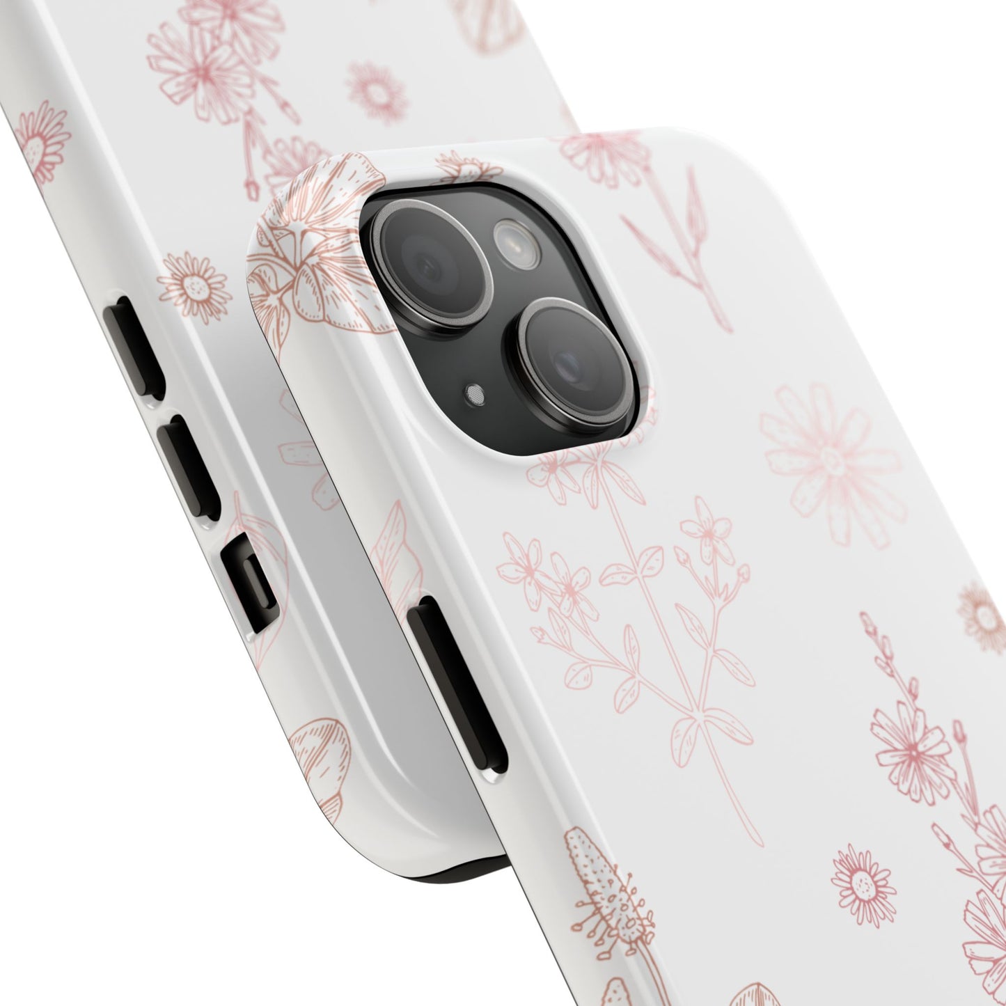 Tough Phone Case — Delicate Pink Wildflower Pattern