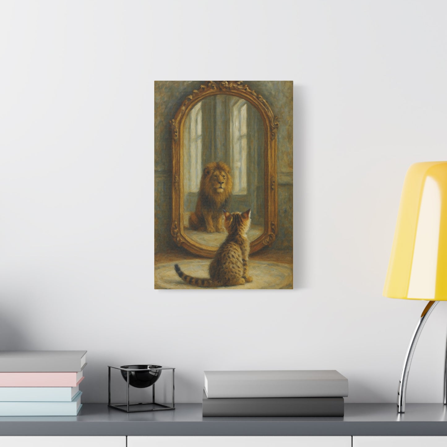 Canvas Wall Art - Cat and Lion