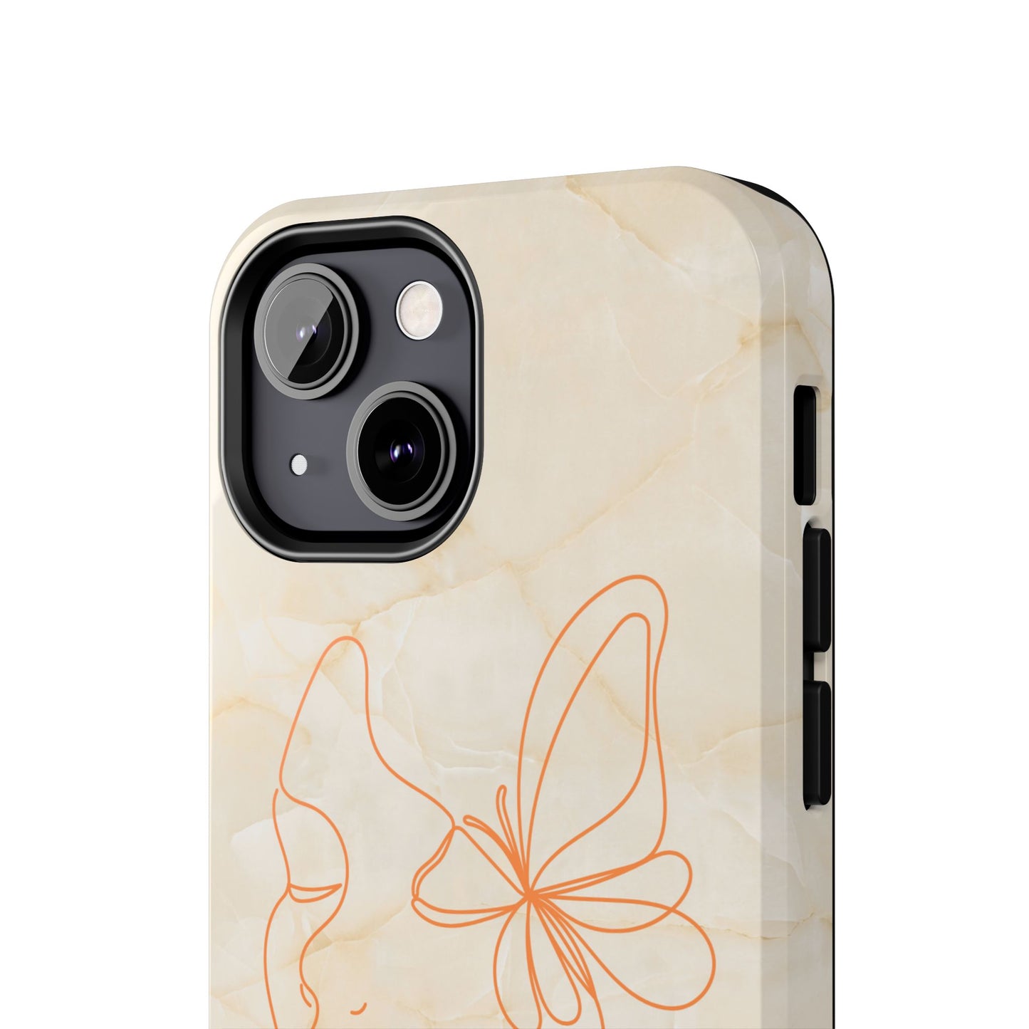 Tough Phone Case —  Marble Line Art, Minimal Elegant