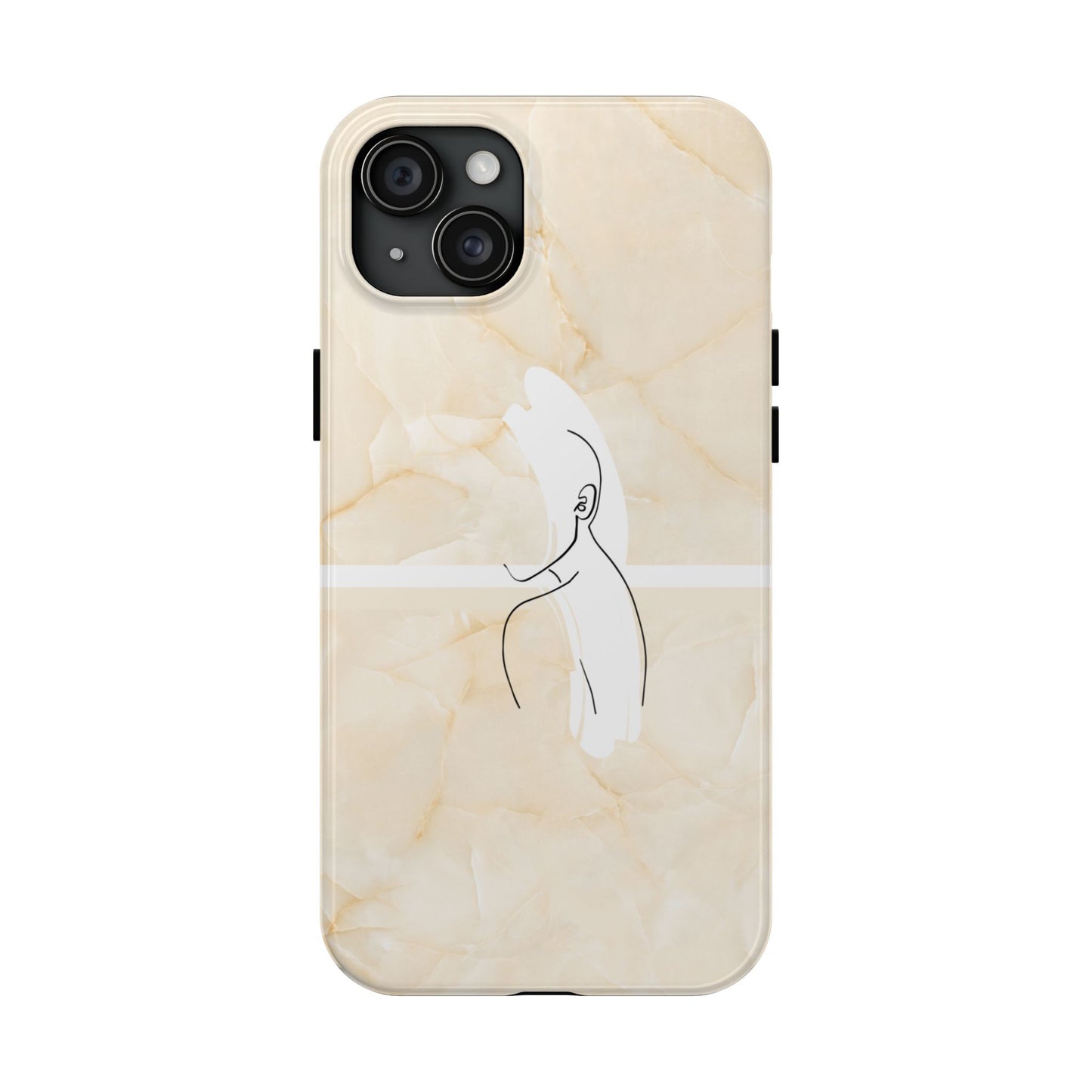Tough Phone Case — Marble Minimalist Line Art