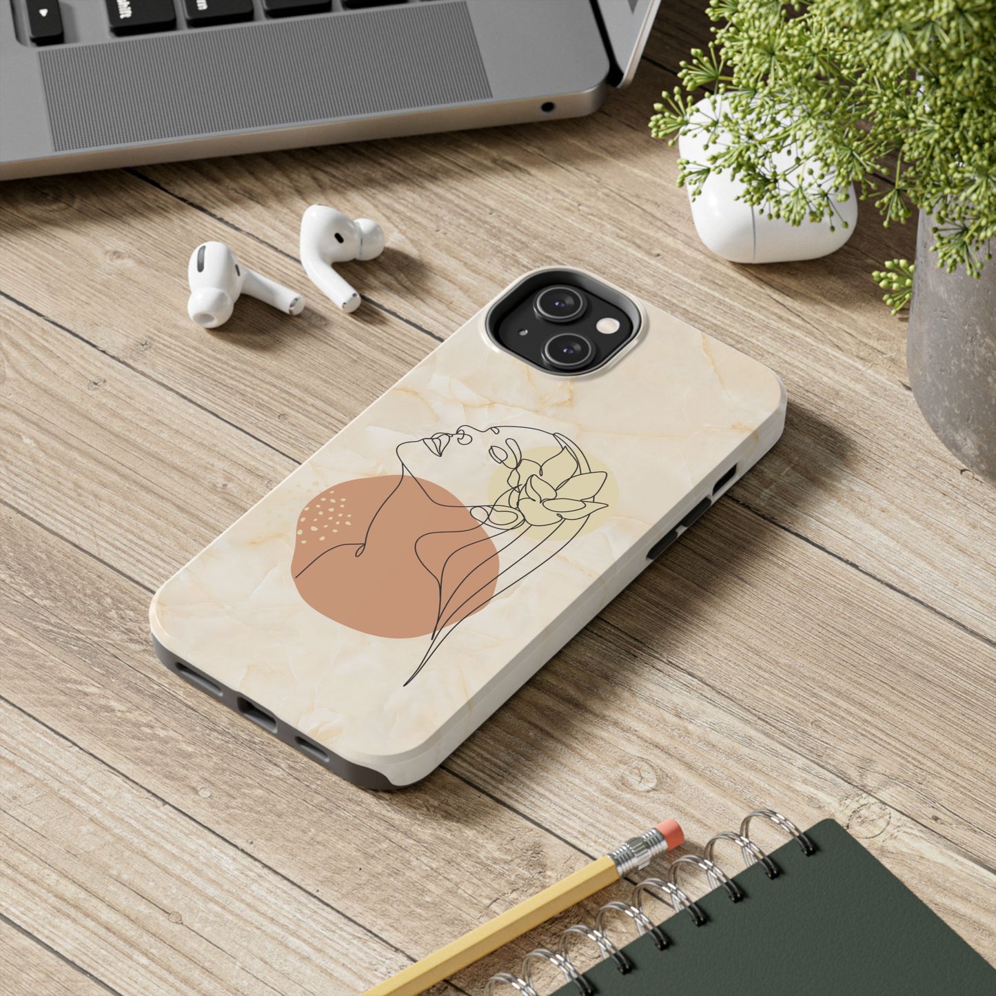 Tough Phone Case - Elegant Line Art Cover