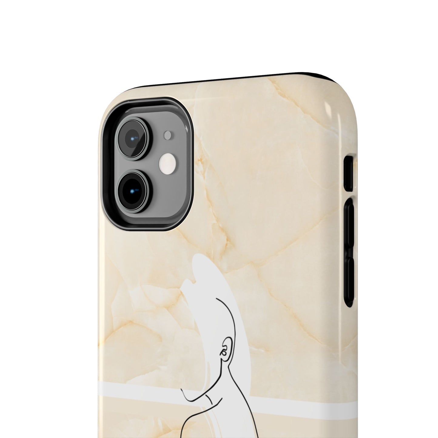 Tough Phone Case — Marble Minimalist Line Art