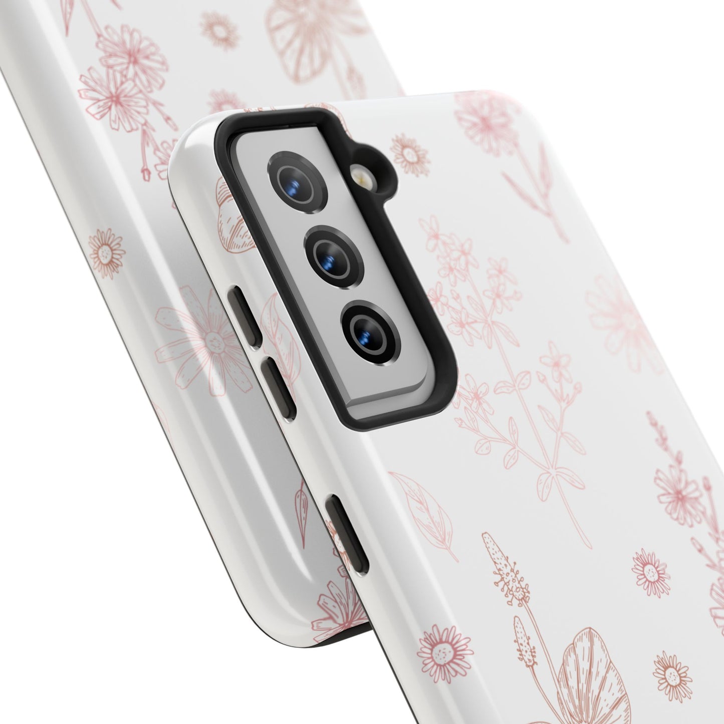Tough Phone Case — Delicate Pink Wildflower Pattern