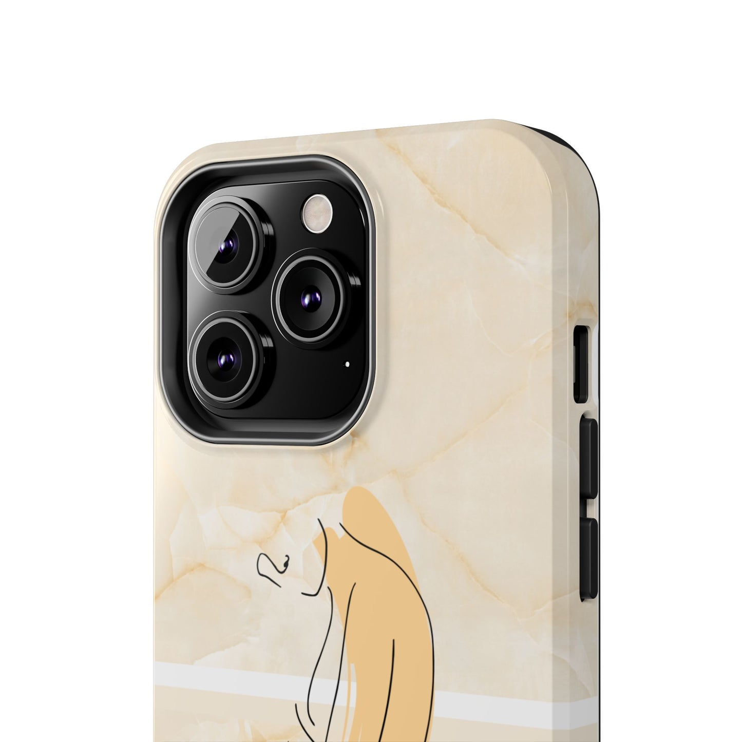 Tough Phone Case — Marble Minimalist Line Art