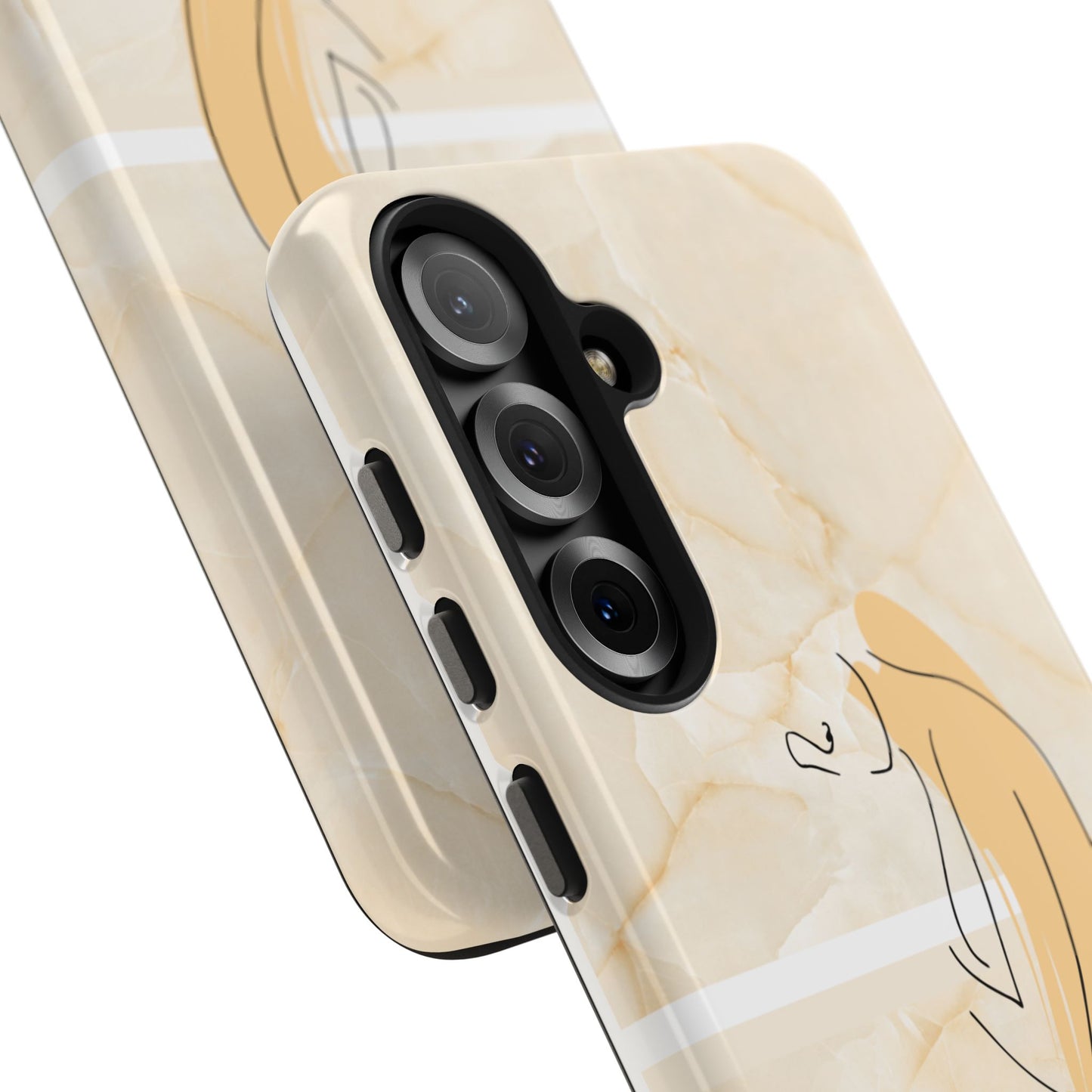 Tough Phone Case — Marble Minimalist Line Art