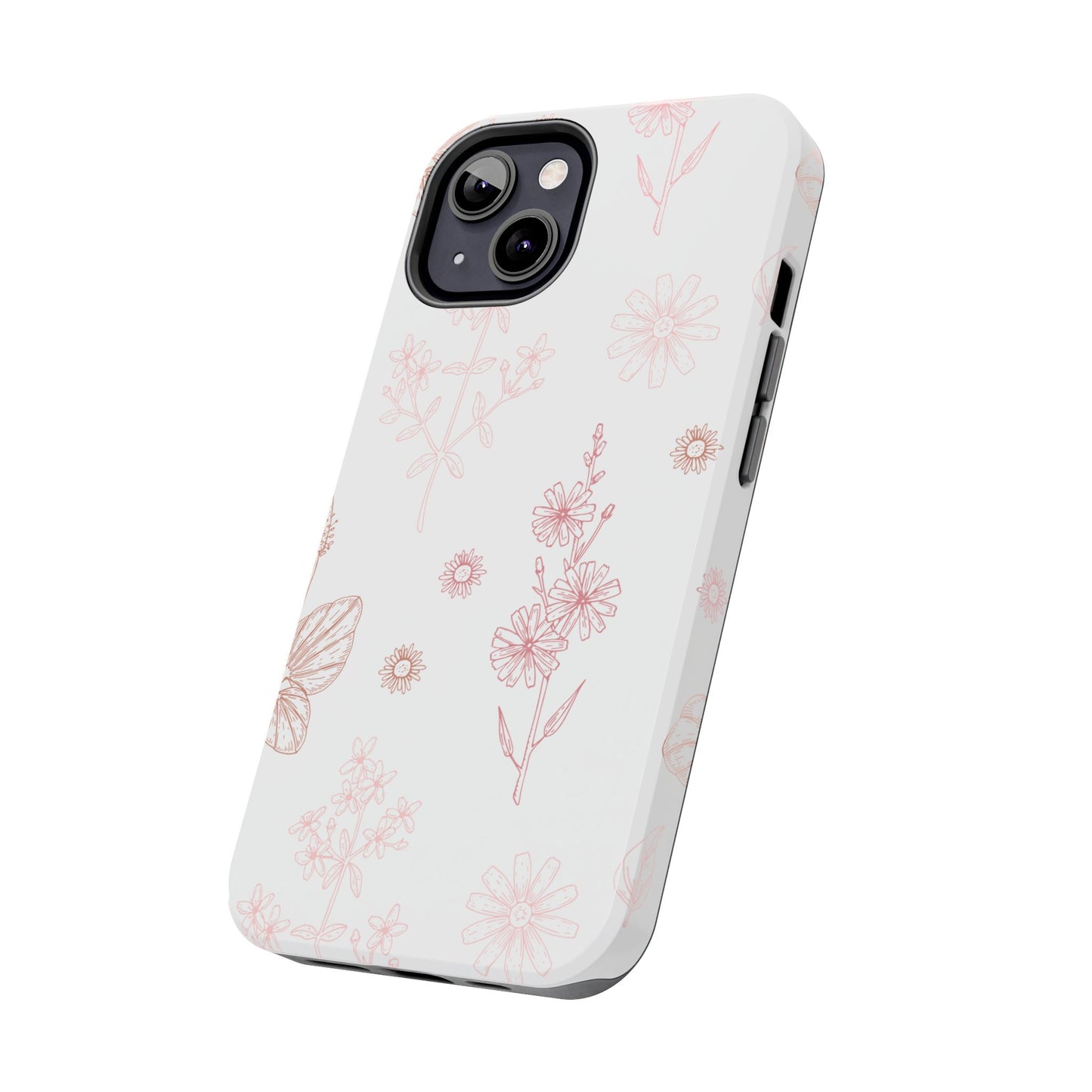 Tough Phone Case — Delicate Pink Wildflower Pattern
