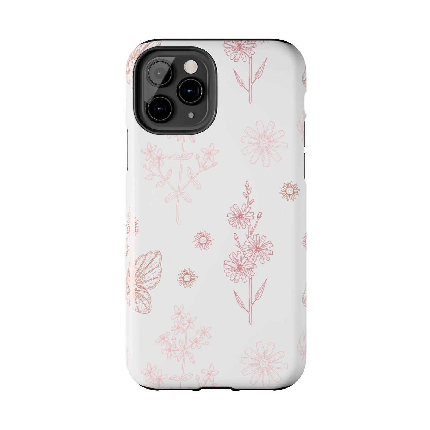 Tough Phone Case — Delicate Pink Wildflower Pattern