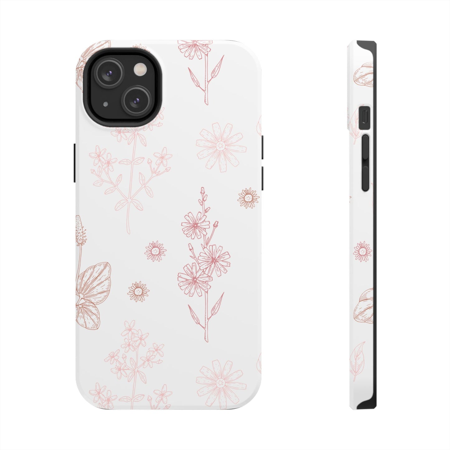 Tough Phone Case — Delicate Pink Wildflower Pattern