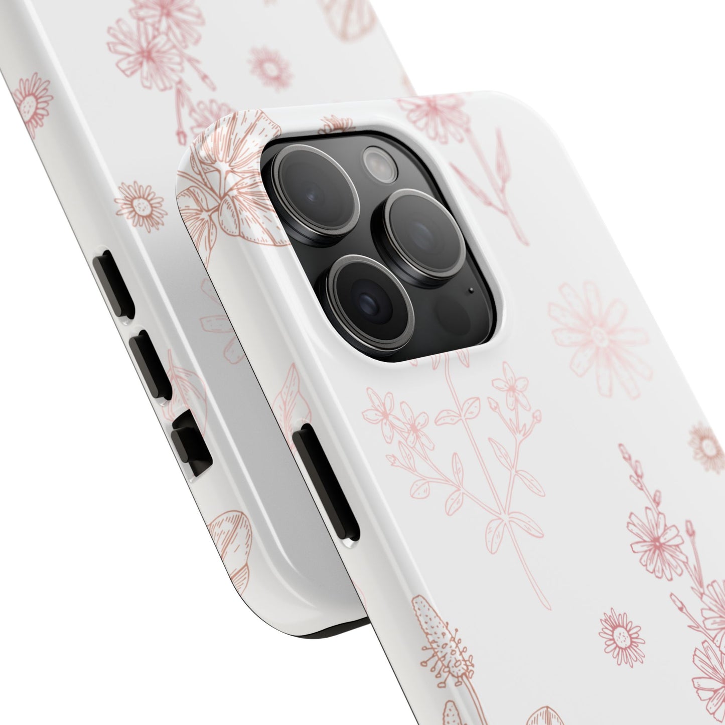 Tough Phone Case — Delicate Pink Wildflower Pattern