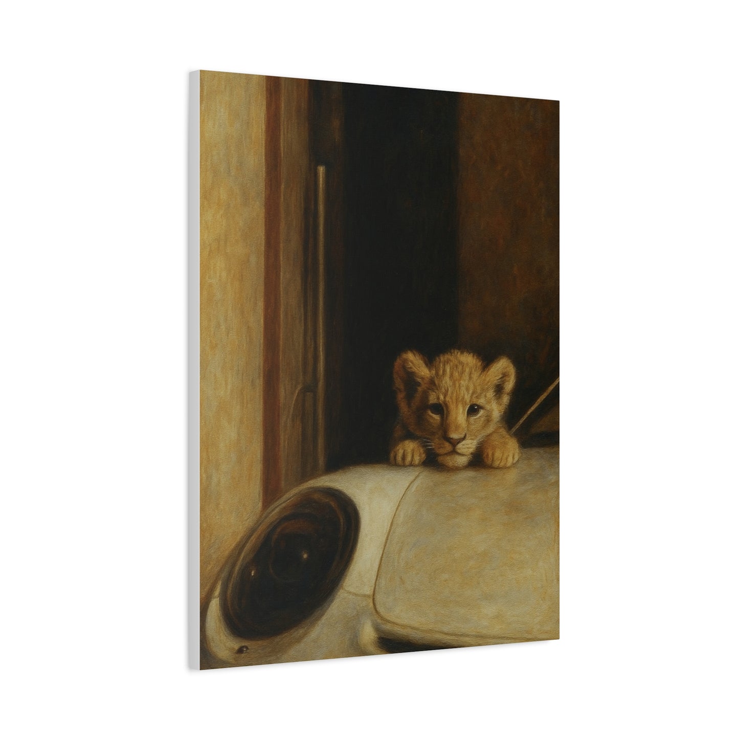 Canvas wall art - Lion Animal Sports Car Design