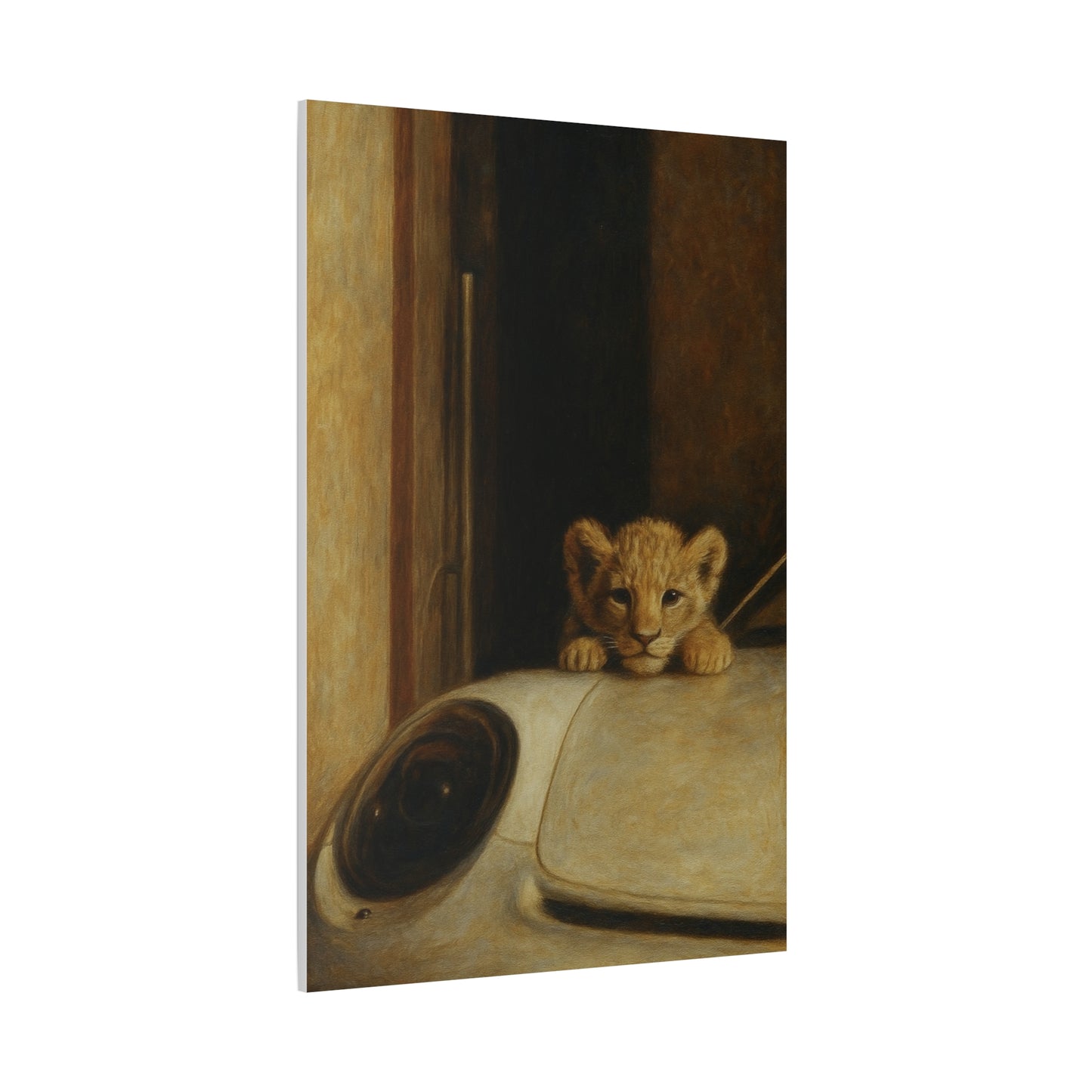 Canvas wall art - Lion Animal Sports Car Design