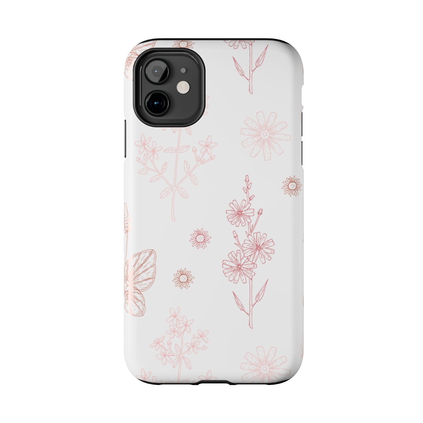 Tough Phone Case — Delicate Pink Wildflower Pattern
