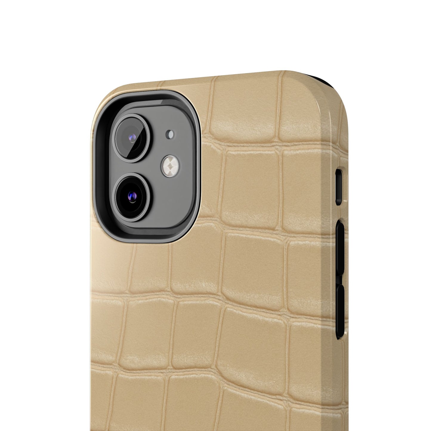 Tough Phone Case — Shockproof Alligator-Texture, Beige Croc