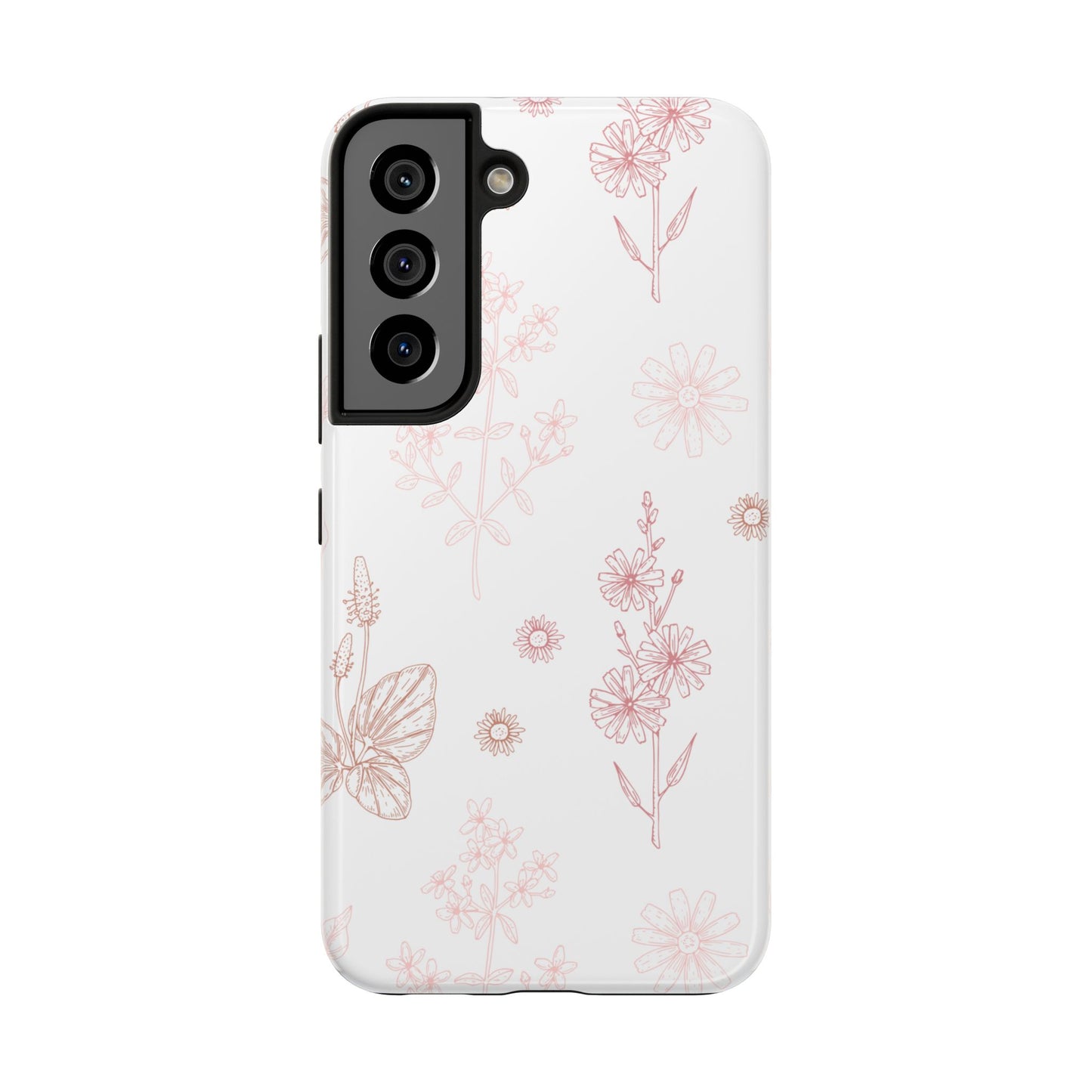 Tough Phone Case — Delicate Pink Wildflower Pattern