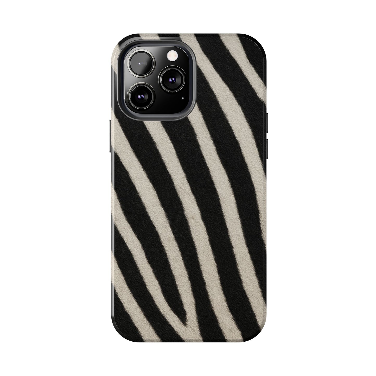 Tough Phone Case —Zebra Stripe, Black & White Animal Print