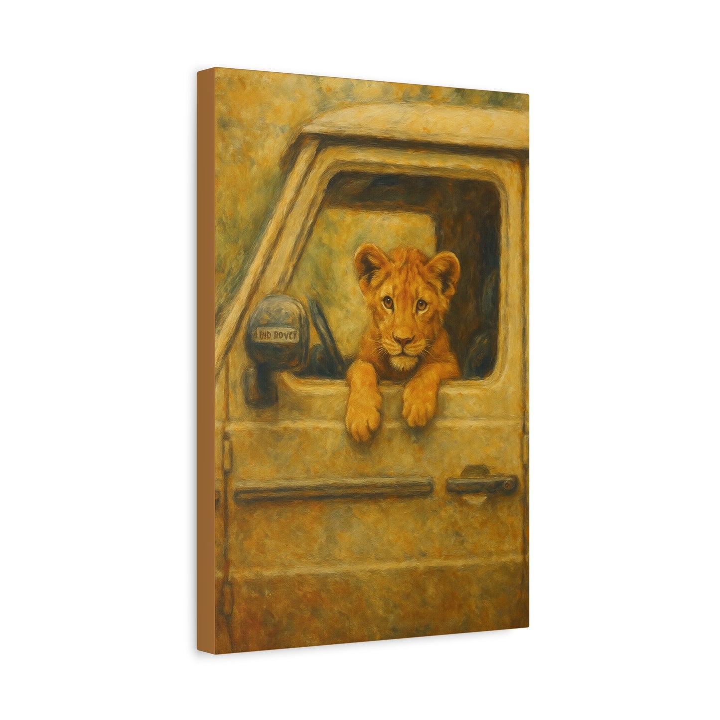 Canvas Wall Art - Lion Animal Jeep Design