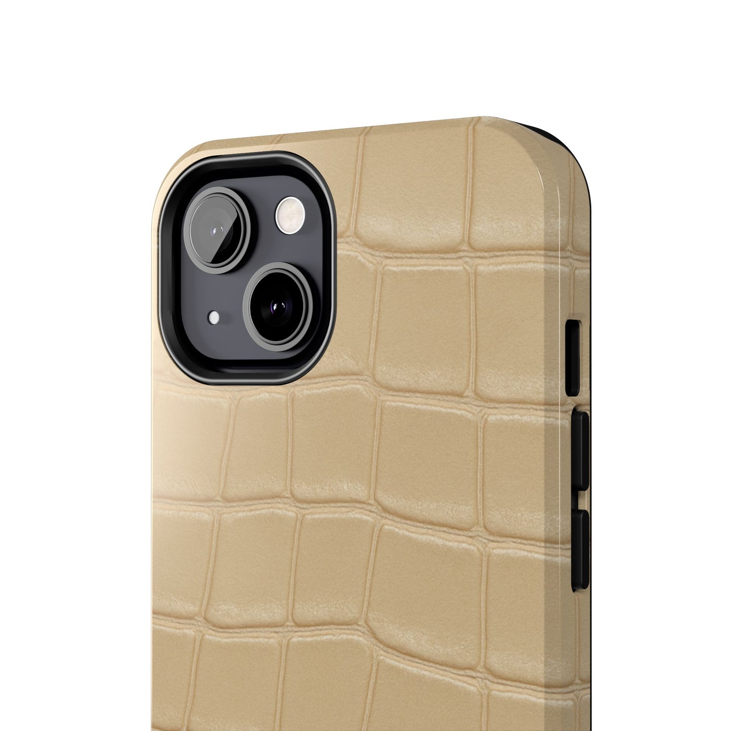 Tough Phone Case — Shockproof Alligator-Texture, Beige Croc