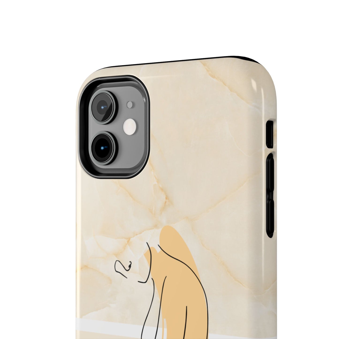 Tough Phone Case — Marble Minimalist Line Art
