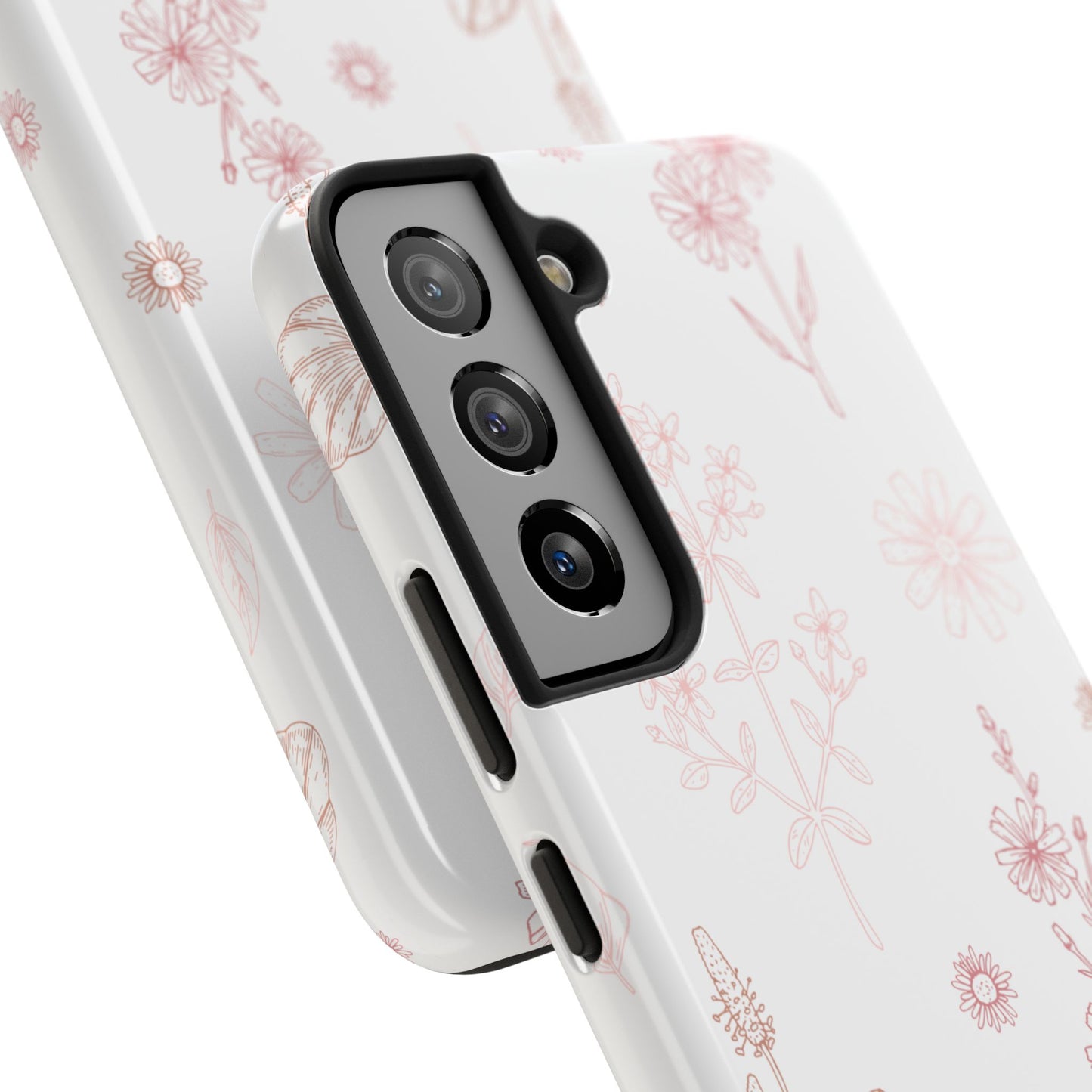 Tough Phone Case — Delicate Pink Wildflower Pattern
