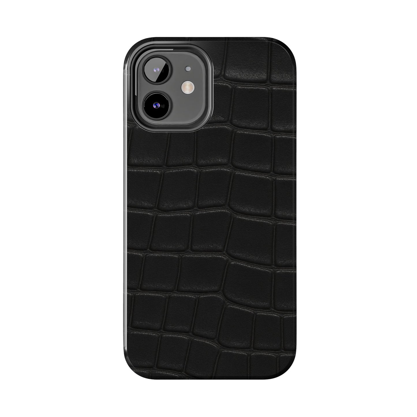 Tough Phone Case – Black Croc Texture