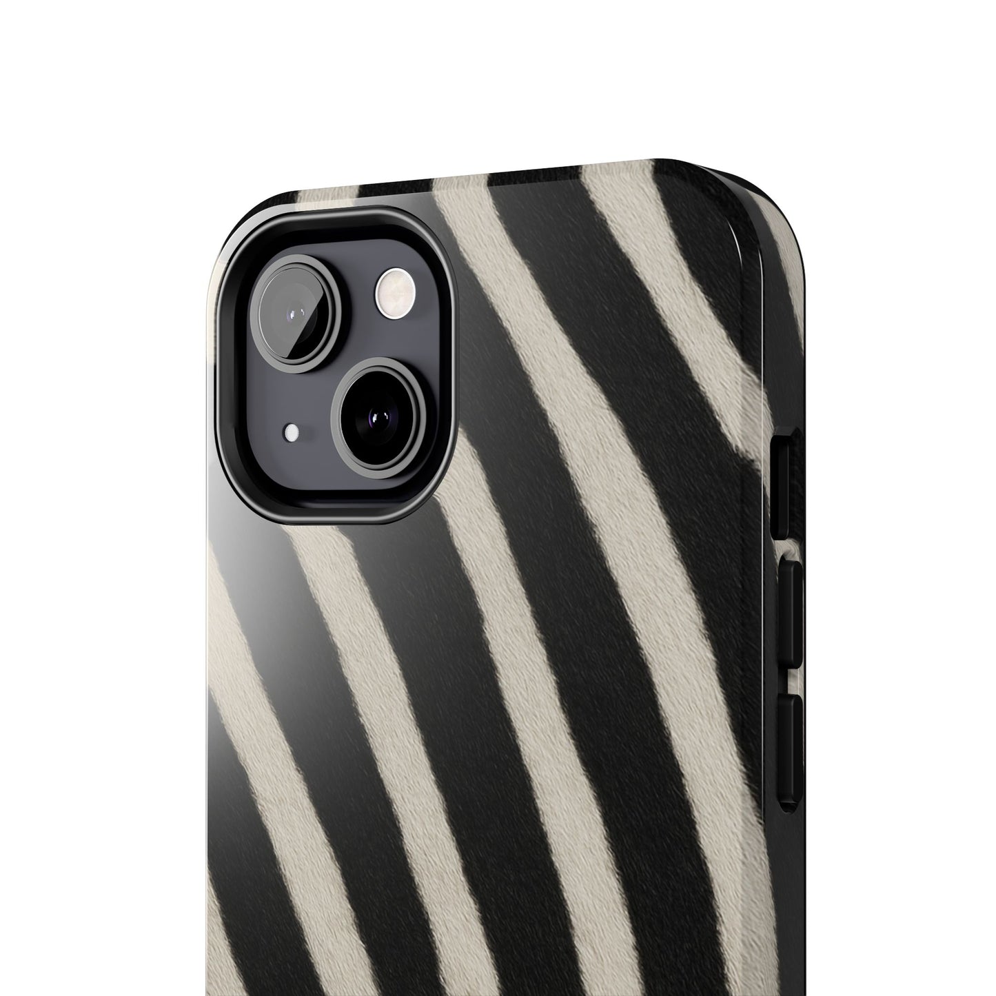 Tough Phone Case —Zebra Stripe, Black & White Animal Print