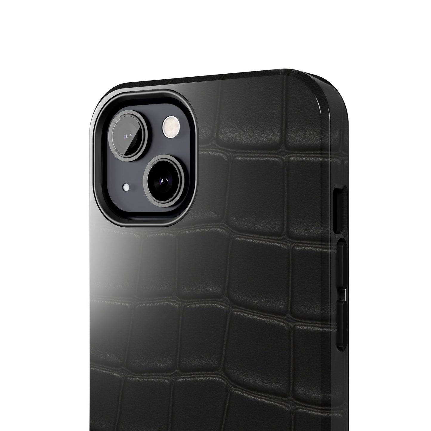Tough Phone Case – Black Croc Texture