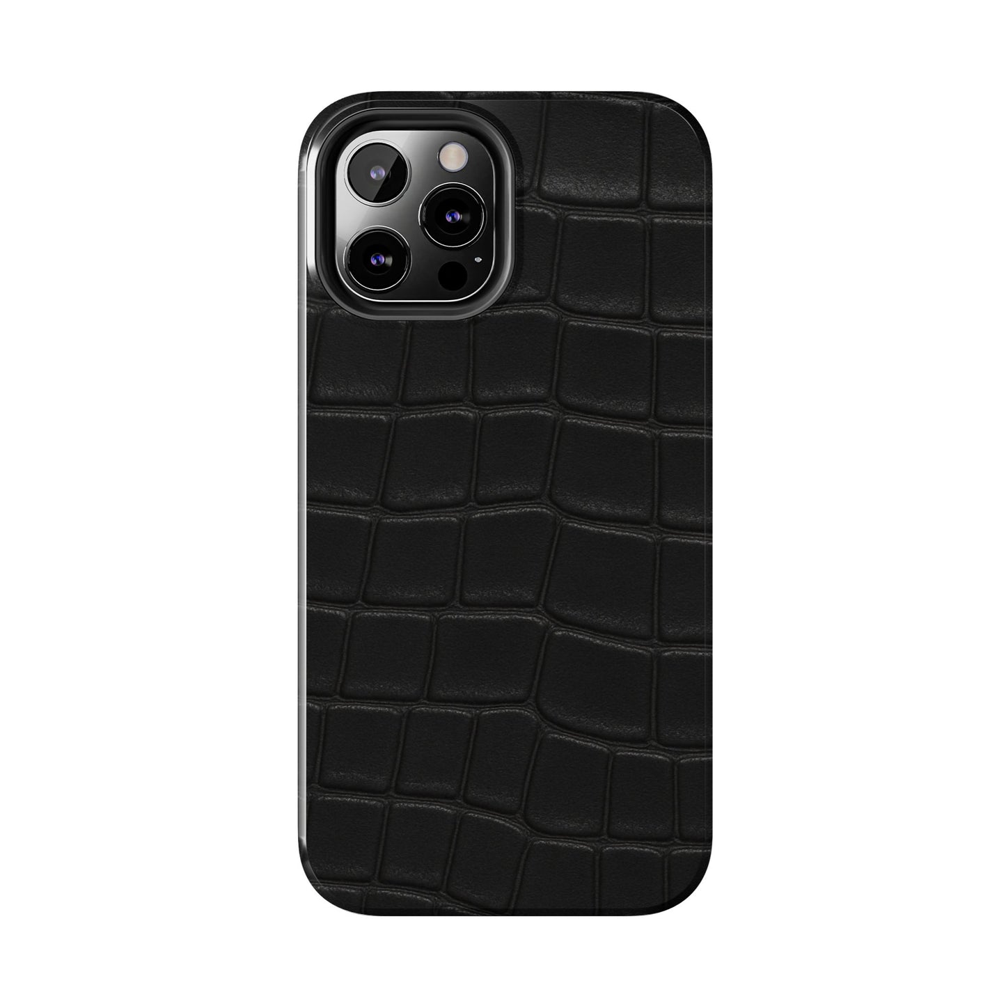 Tough Phone Case – Black Croc Texture