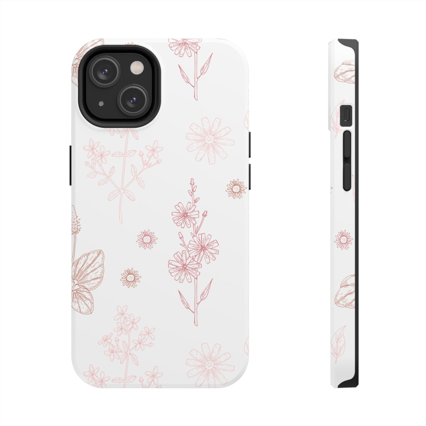 Tough Phone Case — Delicate Pink Wildflower Pattern