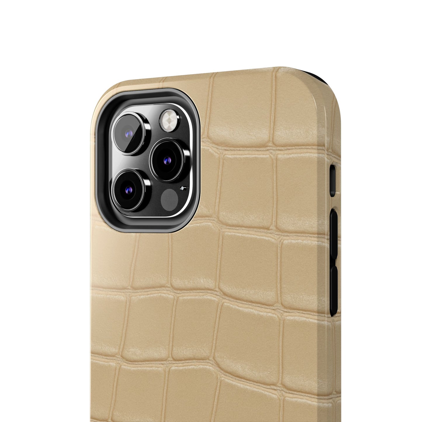 Tough Phone Case — Shockproof Alligator-Texture, Beige Croc