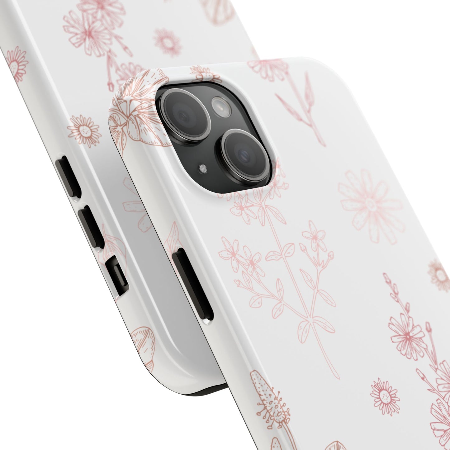 Tough Phone Case — Delicate Pink Wildflower Pattern