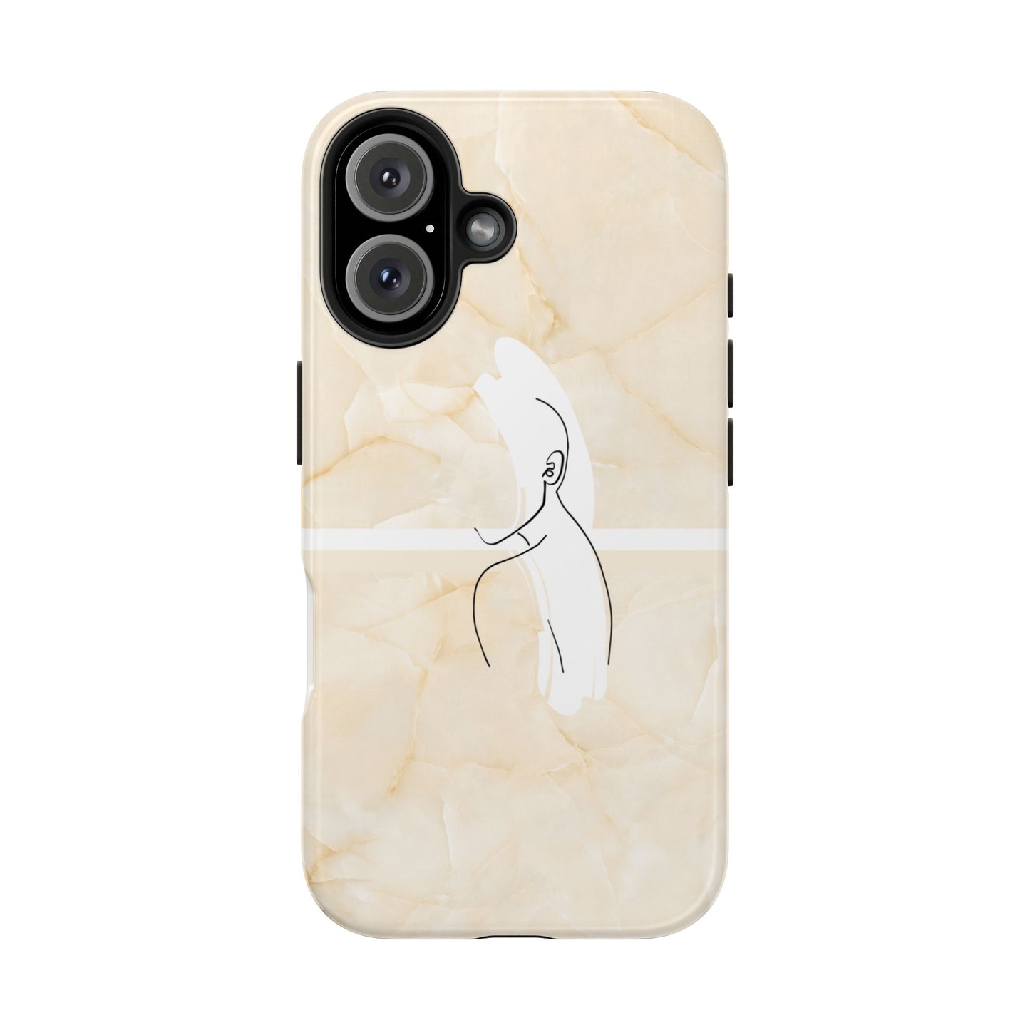 Tough Phone Case — Marble Minimalist Line Art
