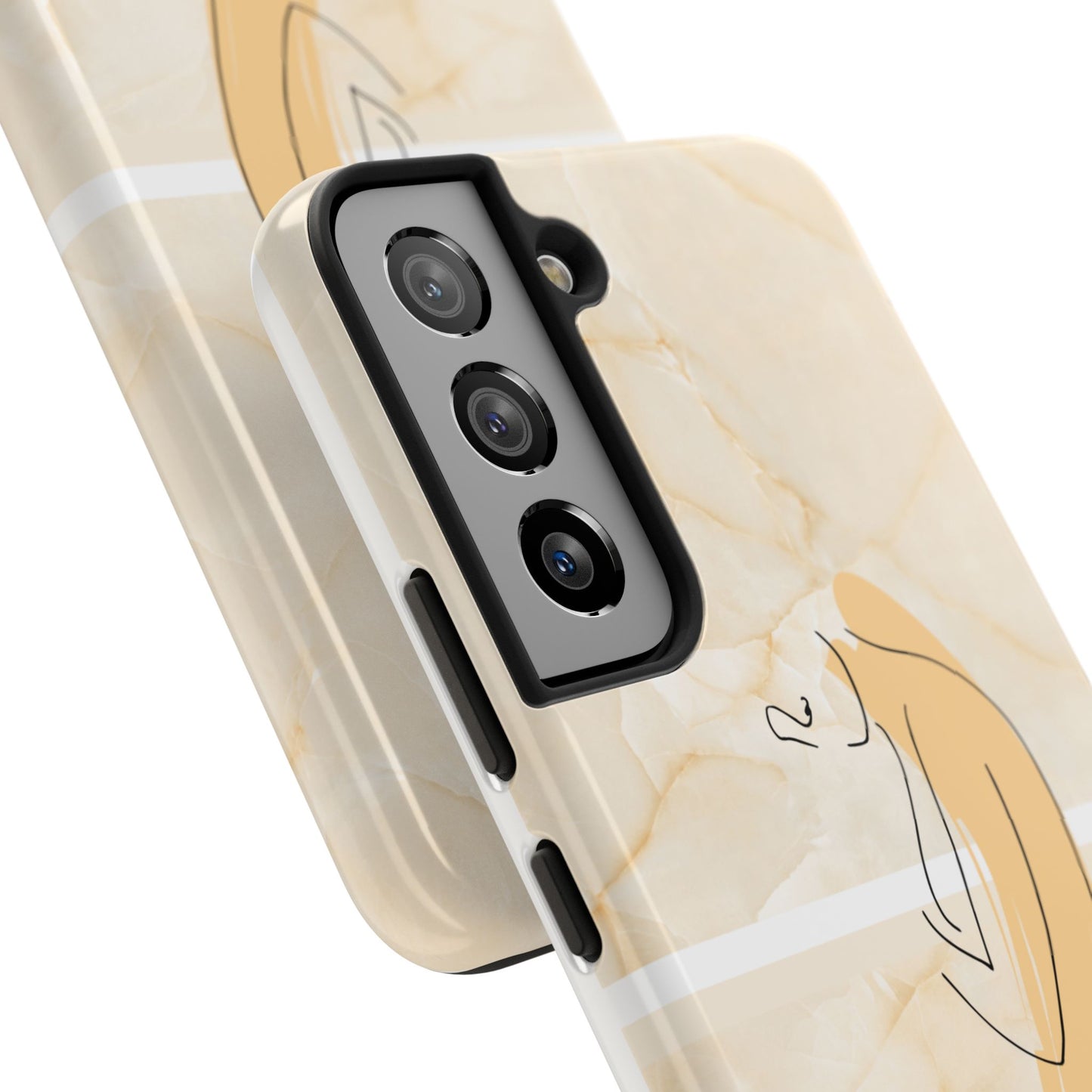 Tough Phone Case — Marble Minimalist Line Art