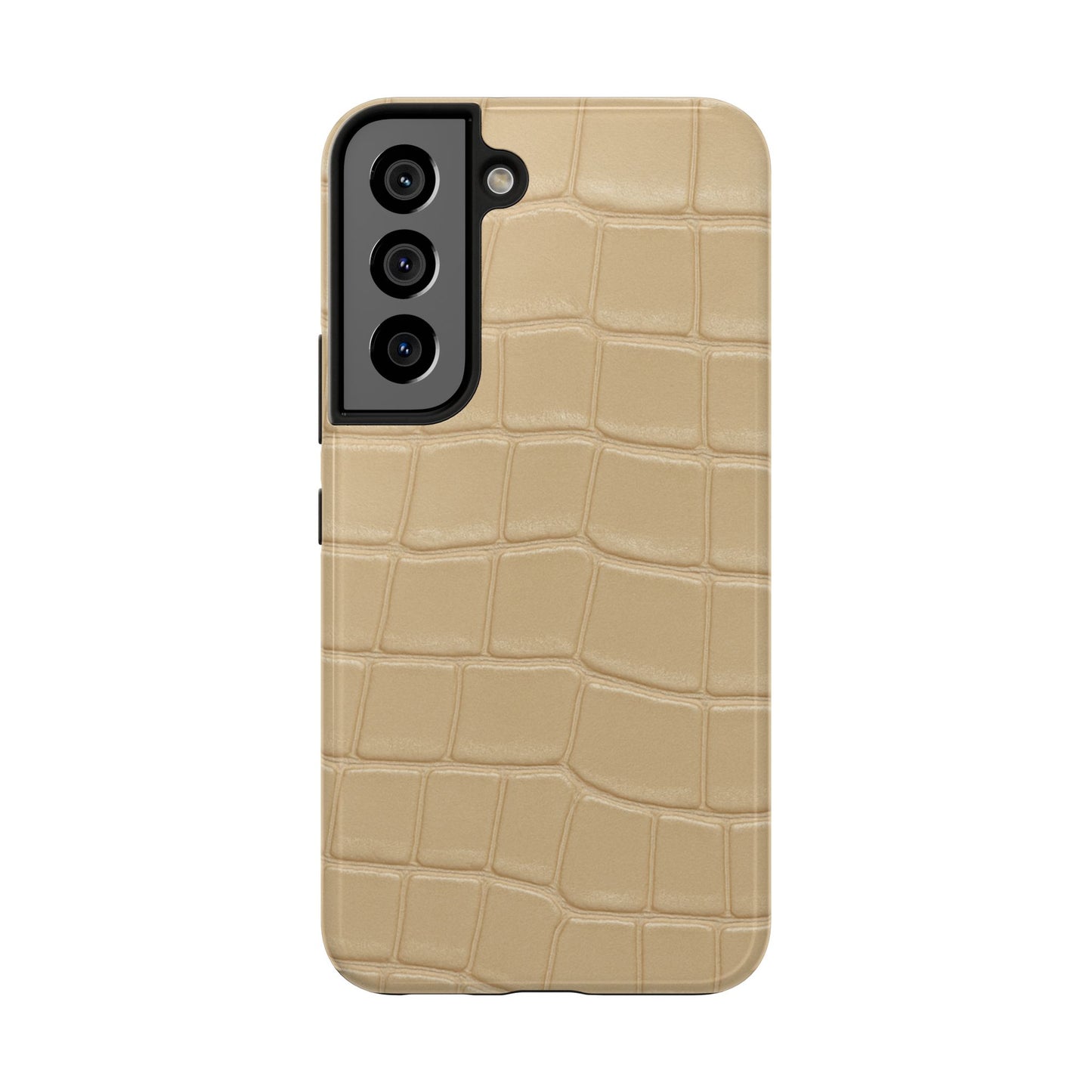 Tough Phone Case — Shockproof Alligator-Texture, Beige Croc