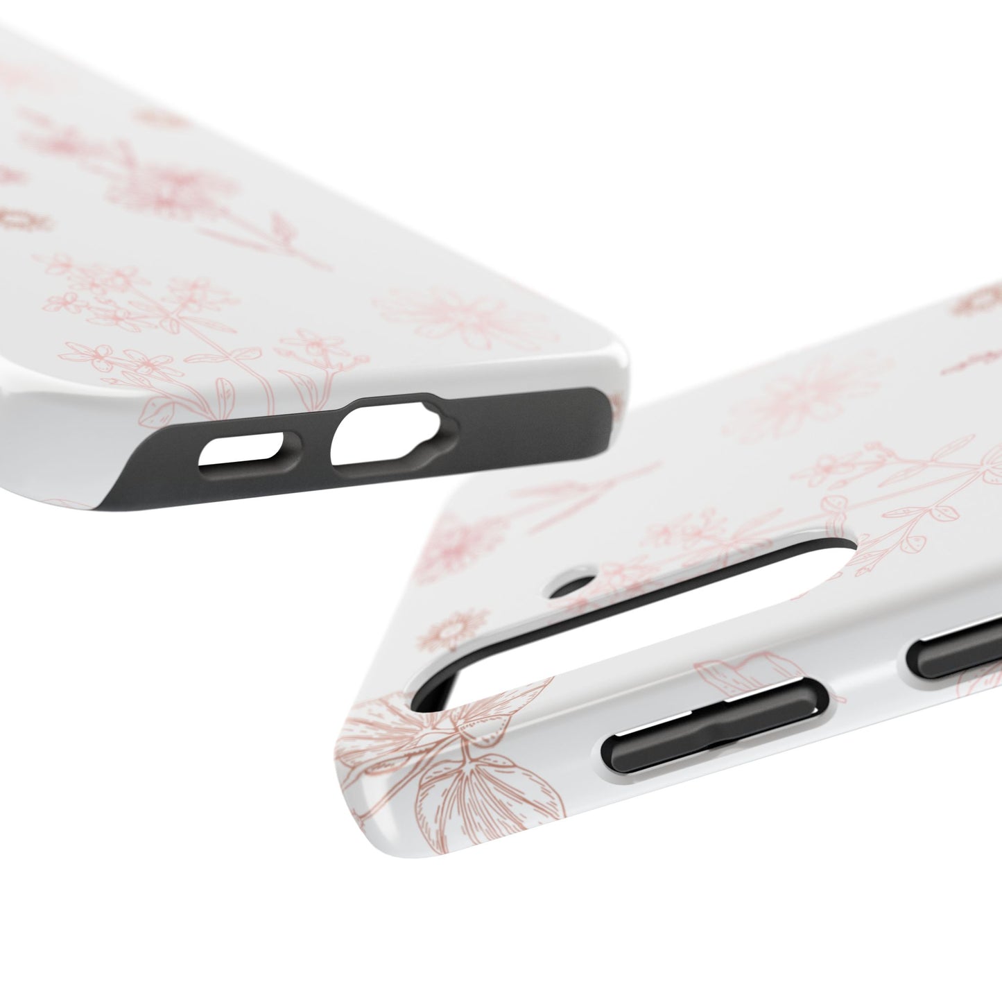Tough Phone Case — Delicate Pink Wildflower Pattern