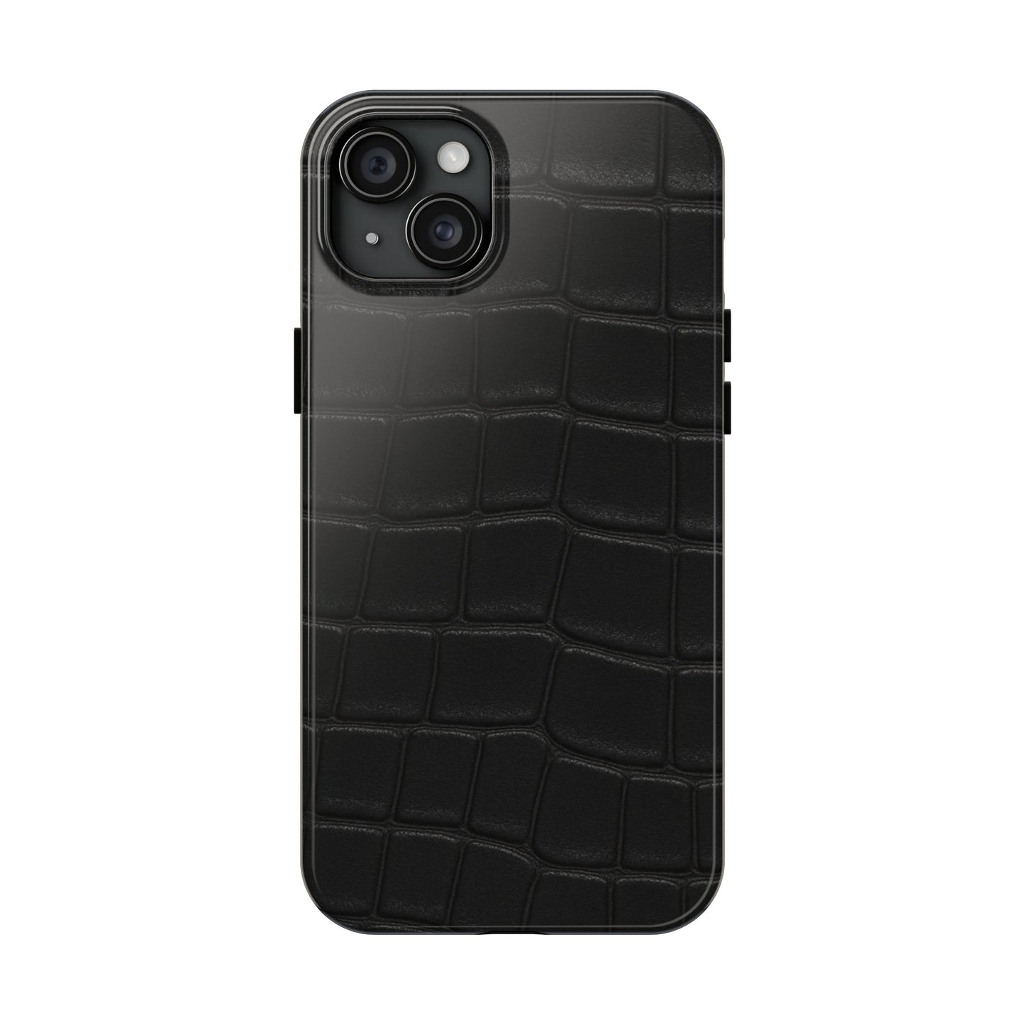 Tough Phone Case – Black Croc Texture