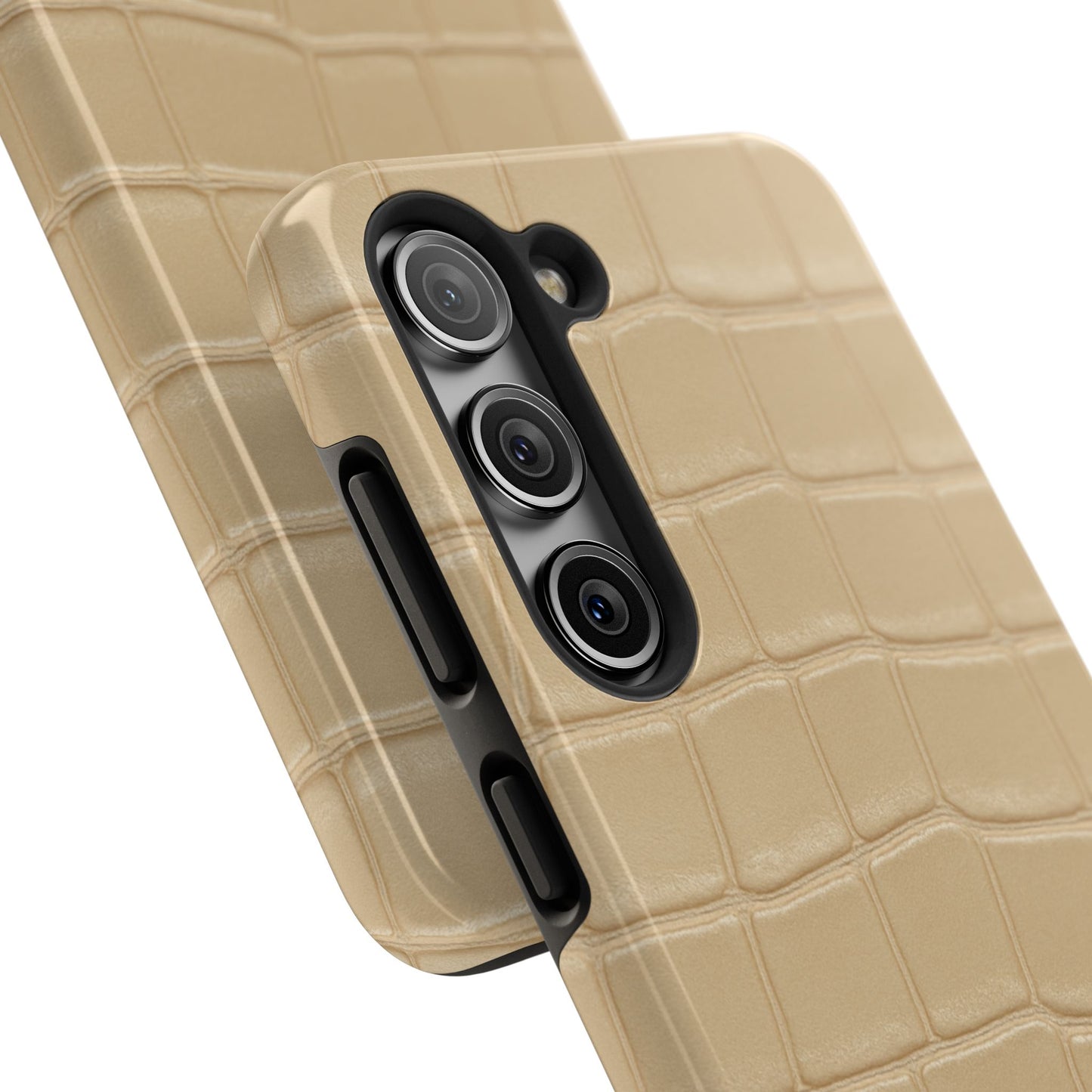 Tough Phone Case — Shockproof Alligator-Texture, Beige Croc