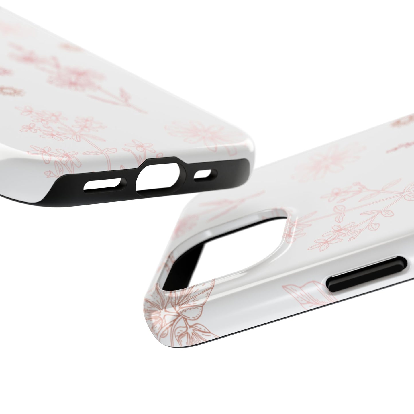 Tough Phone Case — Delicate Pink Wildflower Pattern